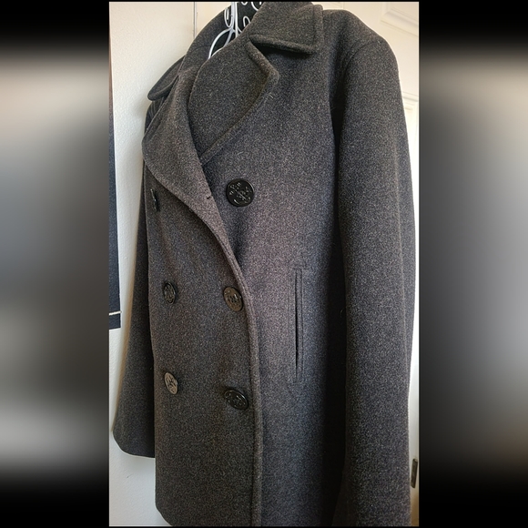 Woman's  Wool  Dress Coat Size 10/Gray - Picture 3 of 11